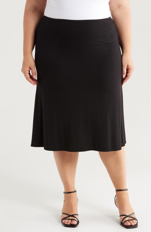 24seven Comfort Apparel A-Line Skirt in Black  product