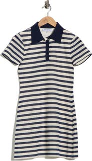 Ramy Brook Elin Stripe Short Sleeve Polo Dress