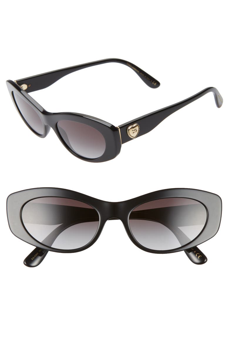 Dolce&Gabbana 53mm Cat Eye Sunglasses, Main, color,