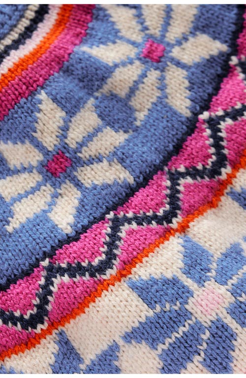 Mini Boden Kids' Eleanor Fair Isle Sweater In Pink