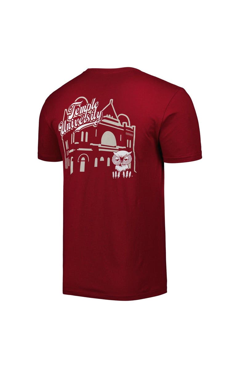 IMAGE ONE Men's Cherry Temple Owls Mascot Scenery Premium T-Shirt, Alternate, color, 