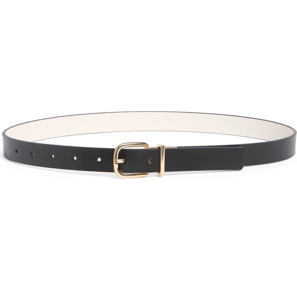 Kate Spade New York Reversible Leather Belt In Black