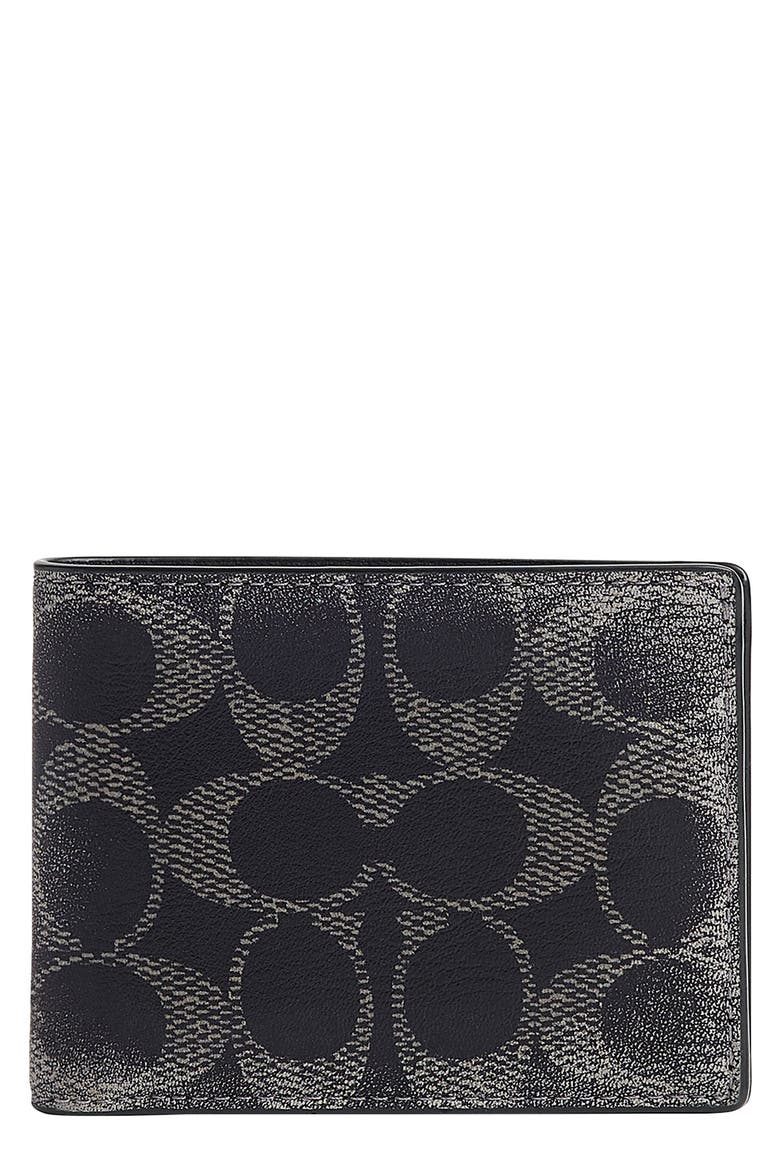 Signature Slim Bifold Wallet, Main, color, BLACK SIGNATURE