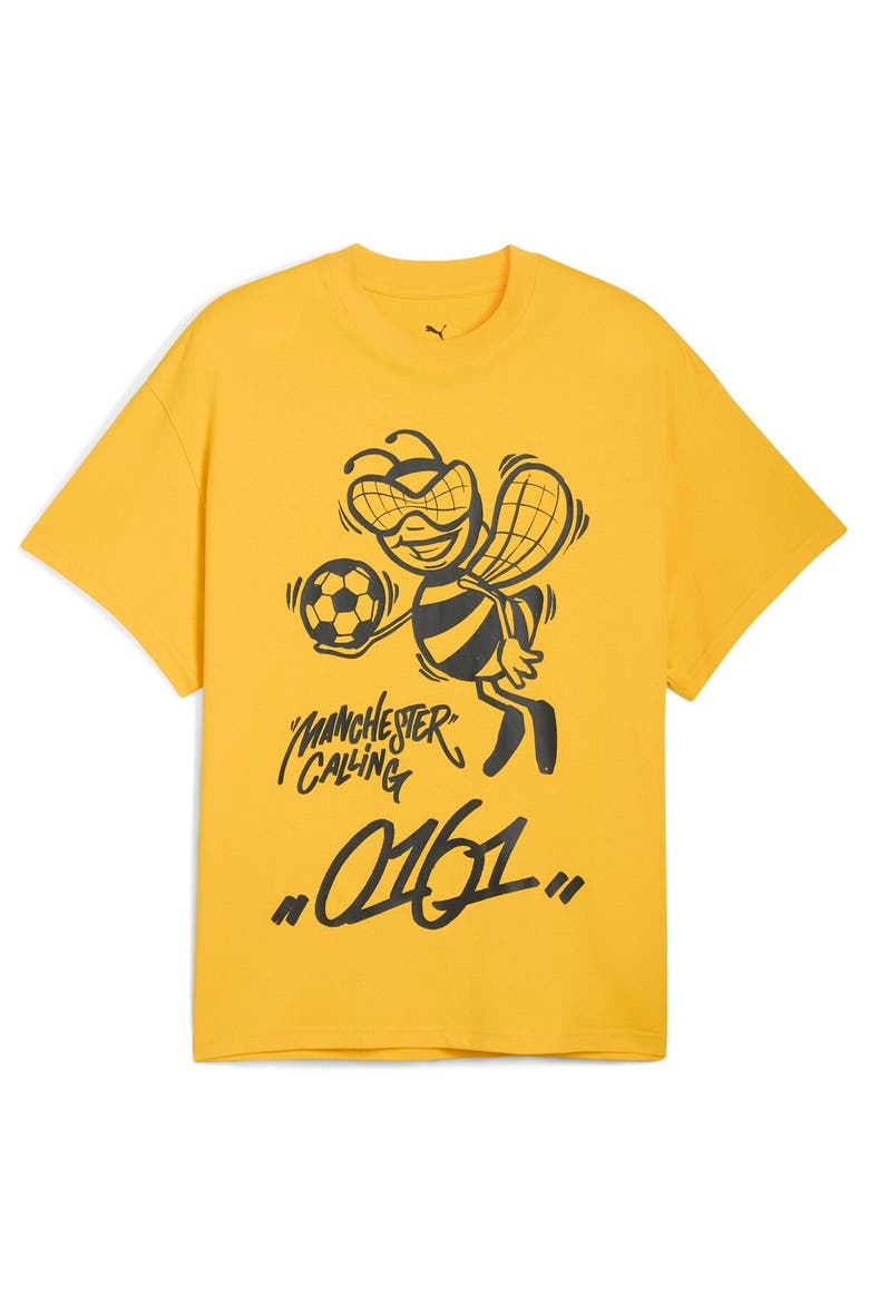 Men's Puma Yellow Manchester City 2025 FIFA Club World Cup Hoops T-Shirt, Alternate, color, Yellow