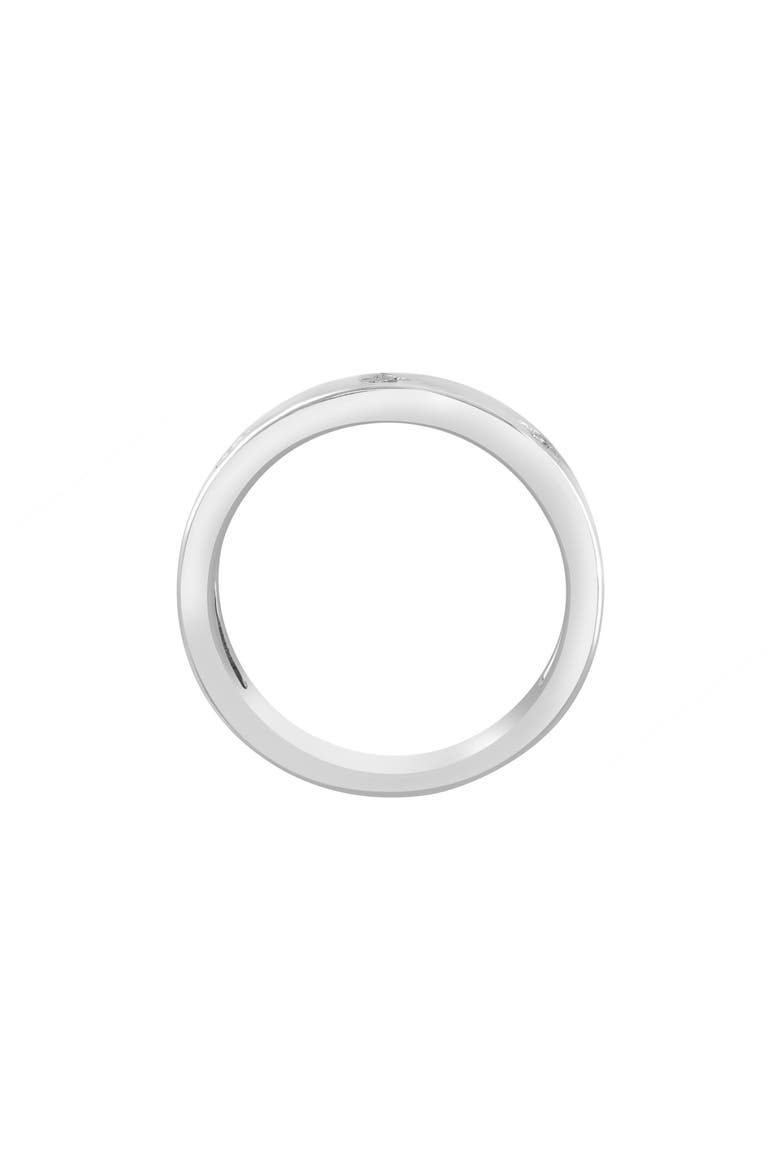 Sterling Silver Diamond Band Ring, Alternate, color, SILVER/ WHITE