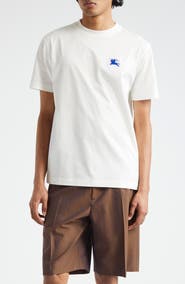 Burberry Embroidered Logo Cotton T-Shirt