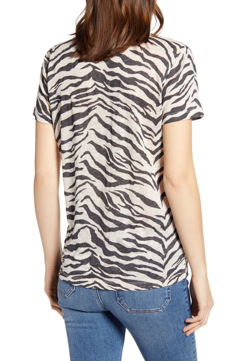 Cara Tee, Alternate, color, IVORY TIGER STRIPE