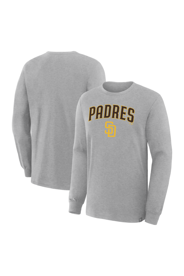 Men's Fanatics Heather Gray San Diego Padres Lock-Up Legacy Long Sleeve T-Shirt, Main, color, Heather Gray