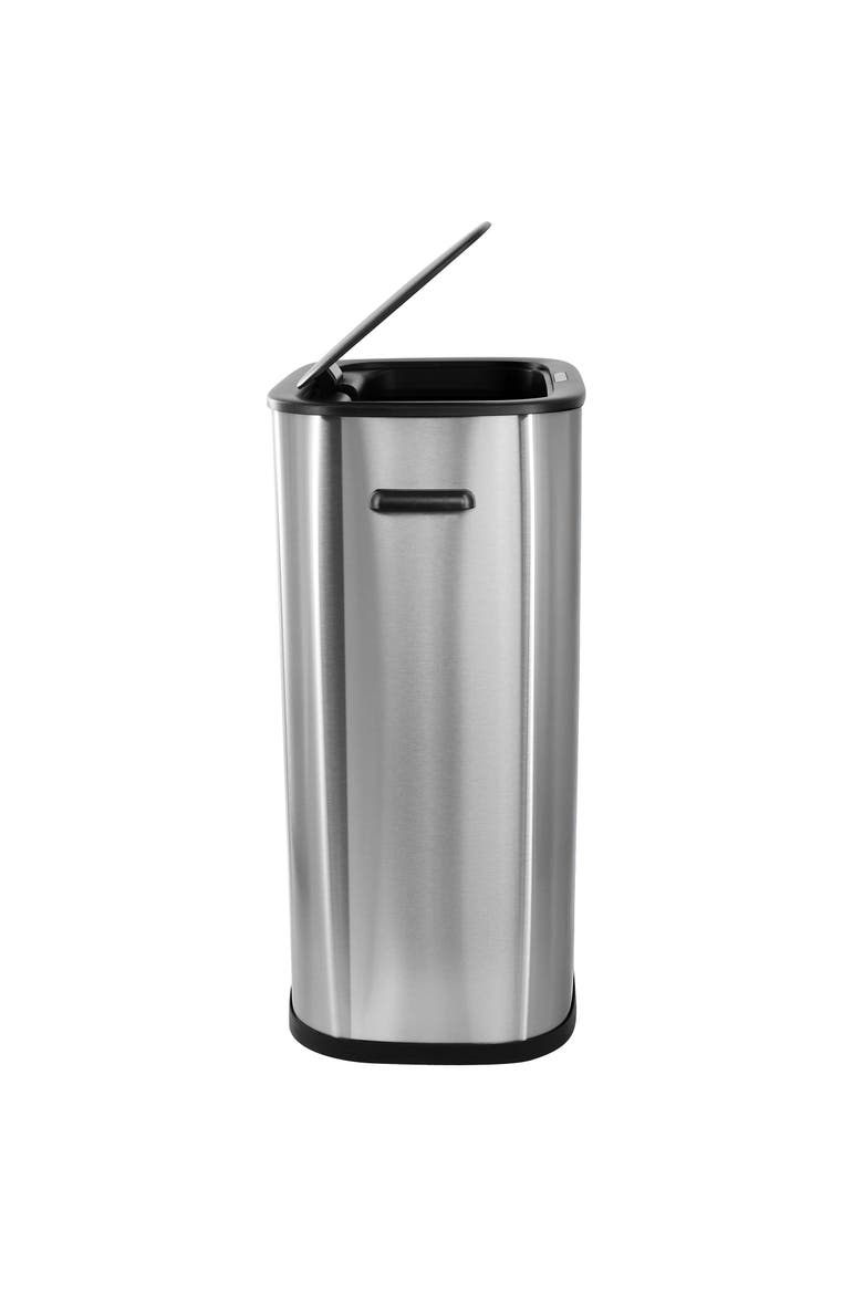 14.5 Gallon Automatic Sensor Hands Free Trash Can, Alternate, color, Silver