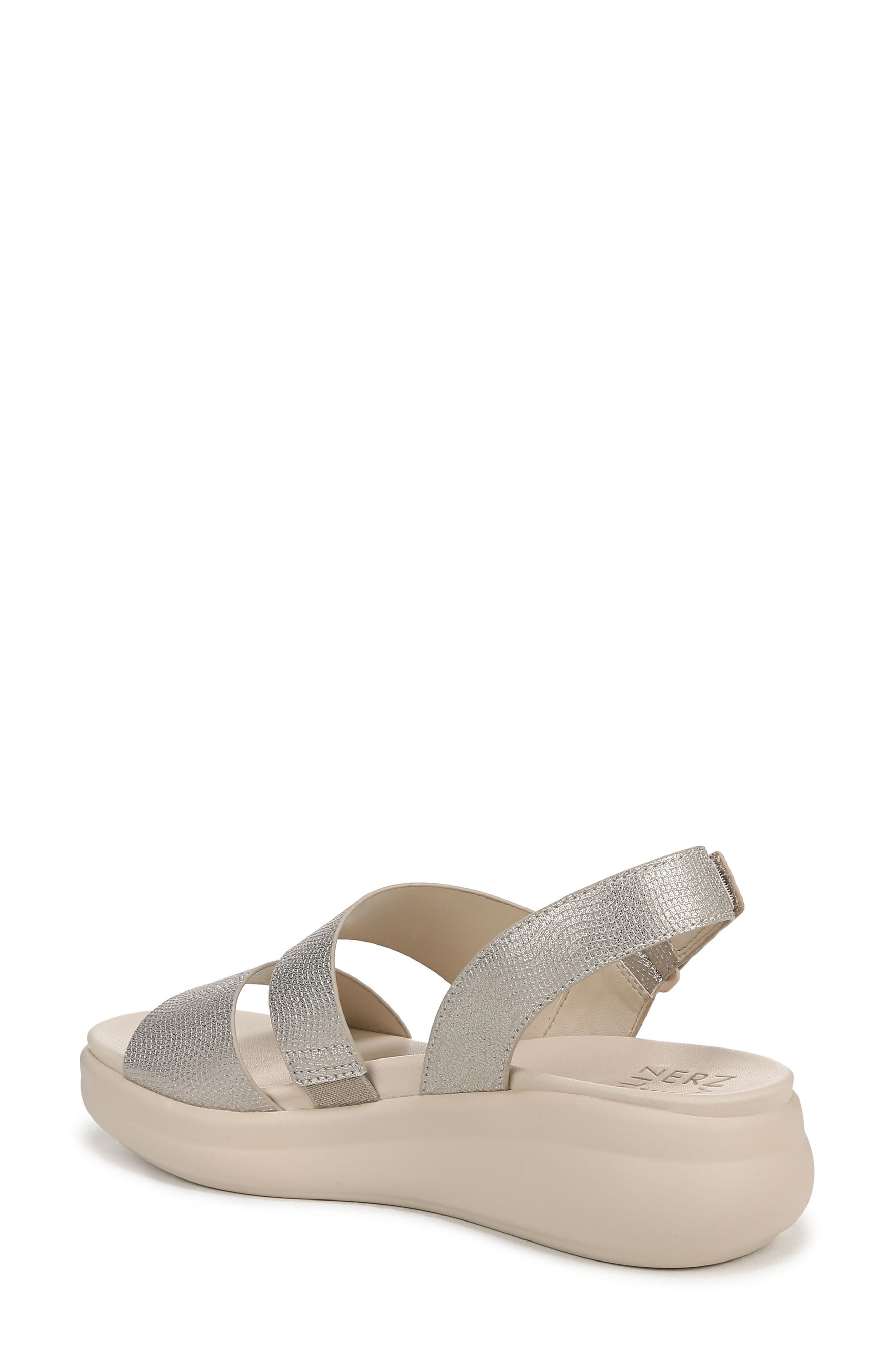 Naturalizer Darby Slingback Wedge Sandal, Alternate, color, Warmsilver