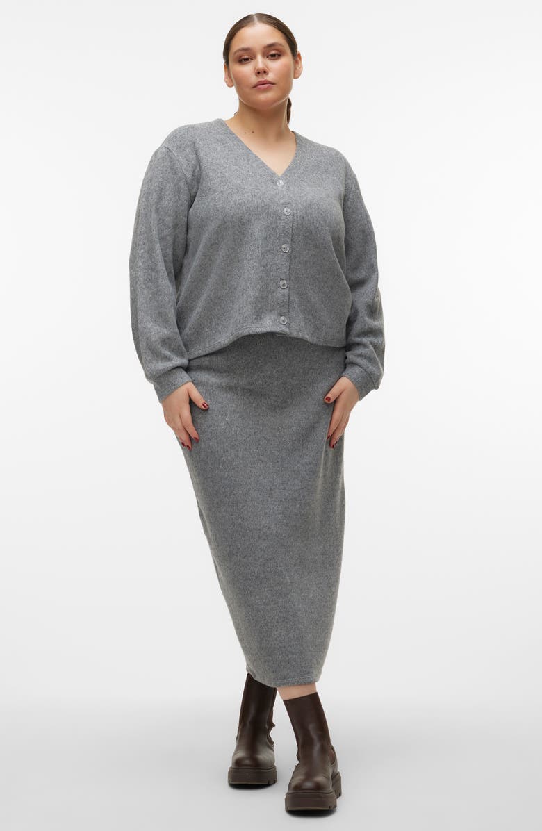 VERO MODA CURVE Blis Knit Midi Skirt, Alternate, color, 