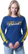 G-III 4HER BY CARL BANKS Women's G-III 4Her by Carl Banks Royal Golden State Warriors Advantage Tri-Blend Long Sleeve T-Shirt