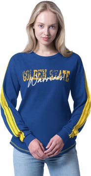 G-III 4HER BY CARL BANKS Women's G-III 4Her by Carl Banks Royal Golden State Warriors Advantage Tri-Blend Long Sleeve T-Shirt