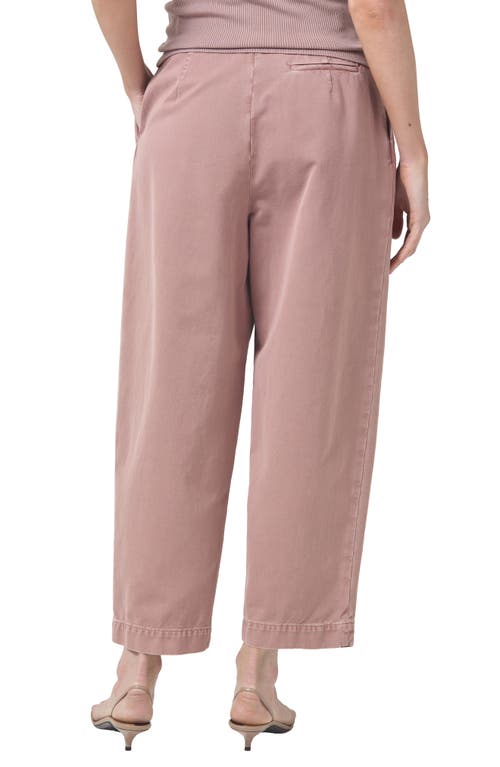 Agolde Becker Pleated Relaxed Fit Twill Chinos In Spider Lily