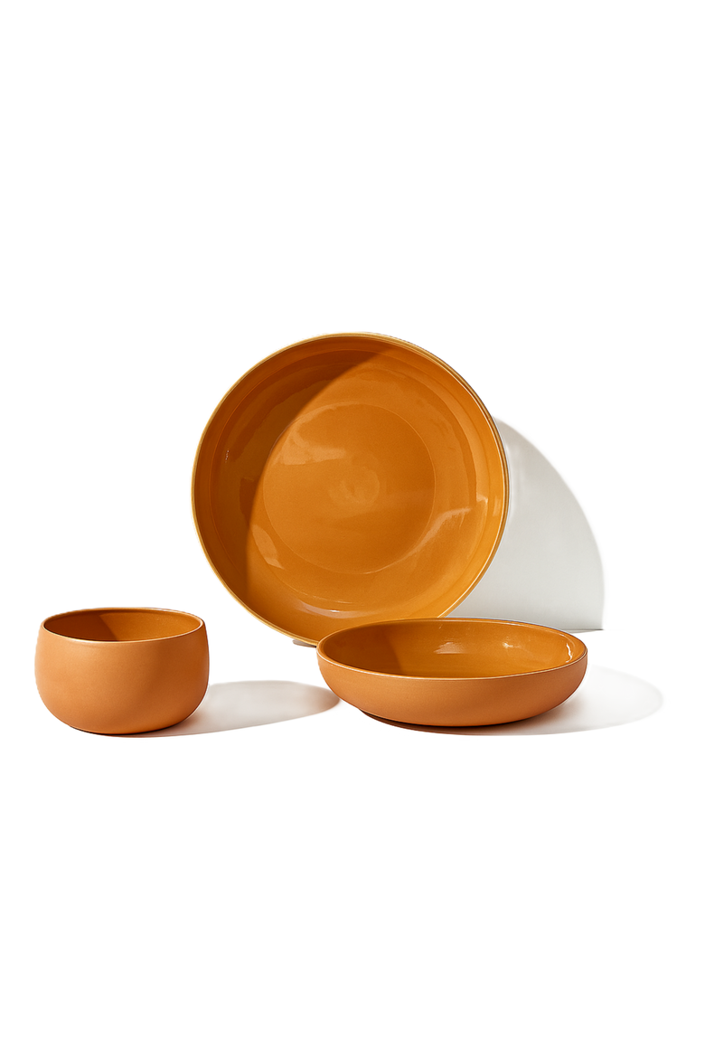 Le Kuisto Dinnerware, Set of 12, Main, color, Matte / Shiny Terracotta