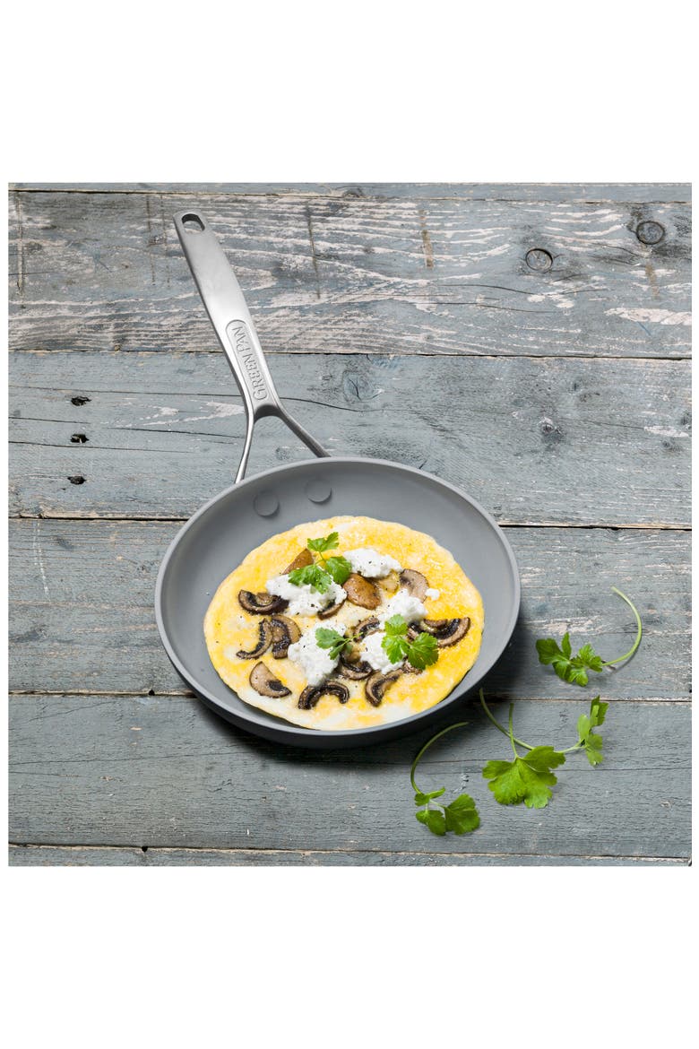 Paris 8-Inch Anodized Aluminum Ceramic Nonstick Frying Pan, Alternate, color, GREY