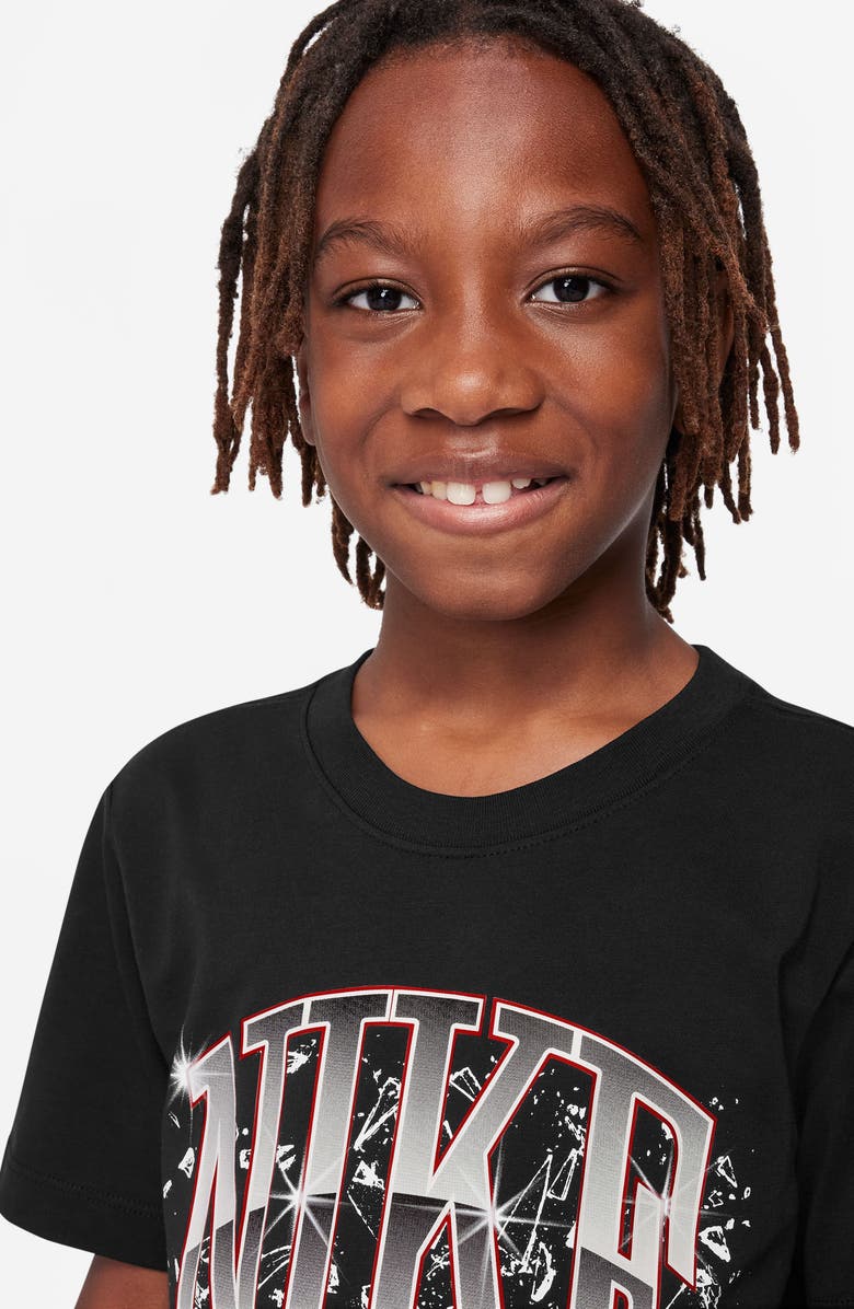 Nike Kids' Shattered Logo Graphic T-Shirt, Alternate, color, Black