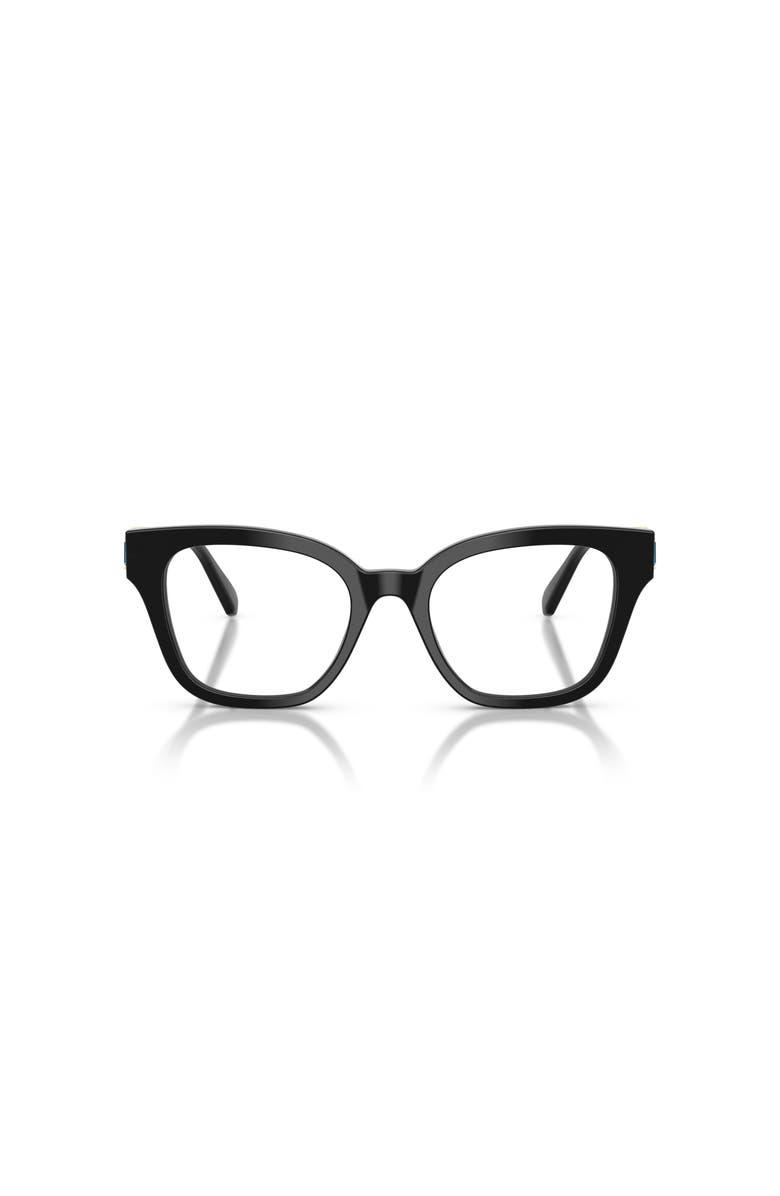 Swarovski 52mm Square optical glasses, Alternate, color, Black