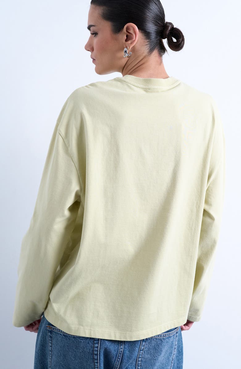 Topshop Giardino Iris Skater Long Sleeve Graphic T-Shirt, Alternate, color, 