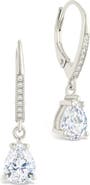Sterling Forever Angelica Pear Cut Cubic Zirconia Drop Earrings