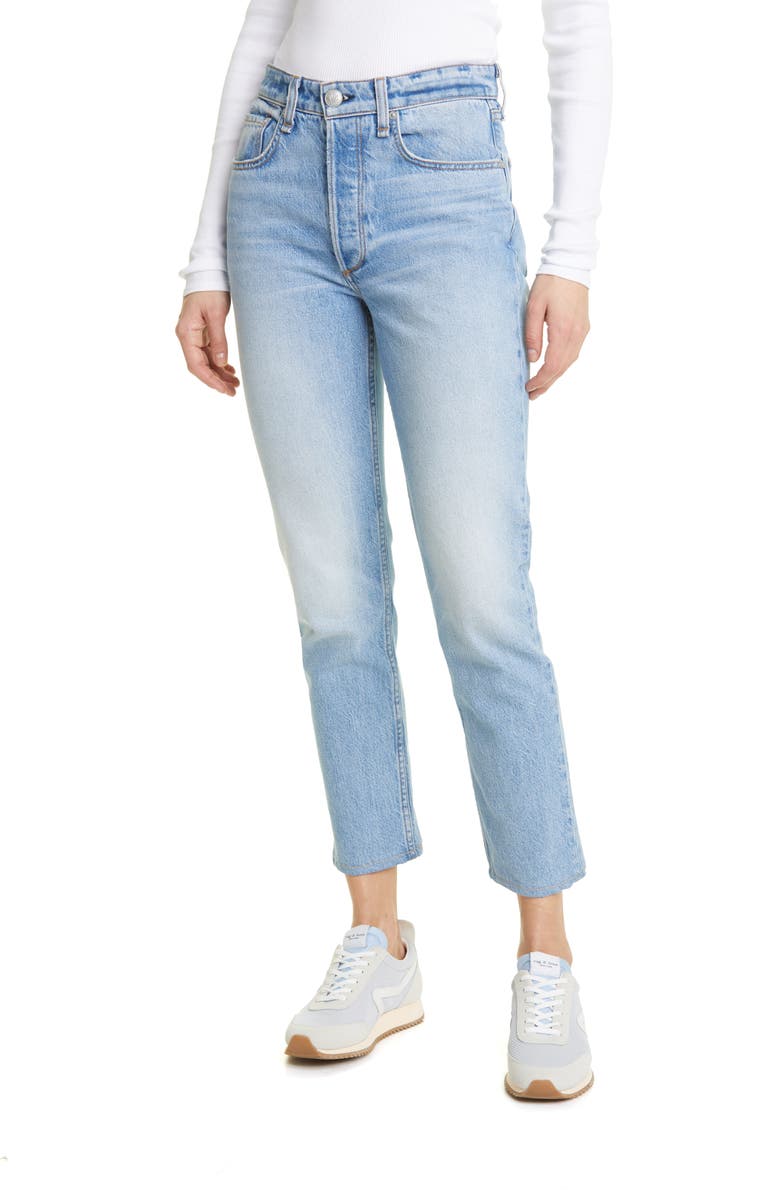 rag & bone Nina High Waist Ankle Cigarette Jeans, Main, color, 