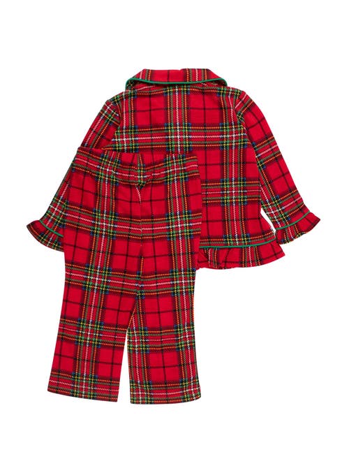 Rufflebutts Holiday Ruffle Flare Pajama Set In Red
