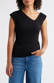 Loveappella Asymmetric Drape Top