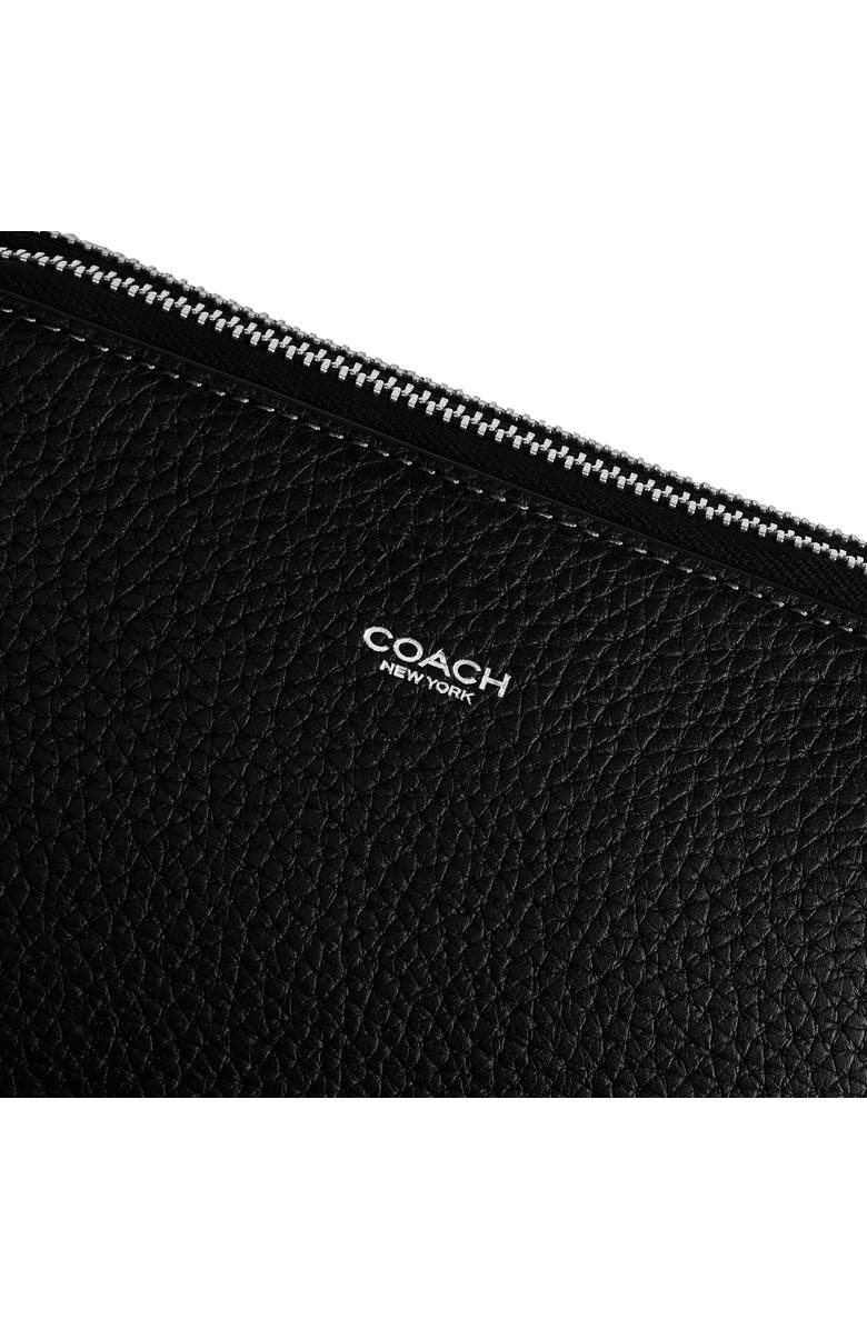 COACH Clinton Leather Crossbody Bag, Alternate, color, Black