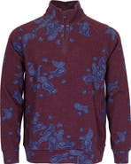 Lords of Harlech Craig Brushed Interlock Quarter Zip Pullover