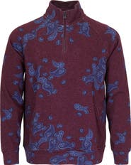 Lords of Harlech Craig Brushed Interlock Quarter Zip Pullover