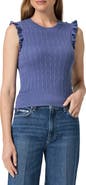 PAIGE Gardenia Ruffle Sleeveless Sweater