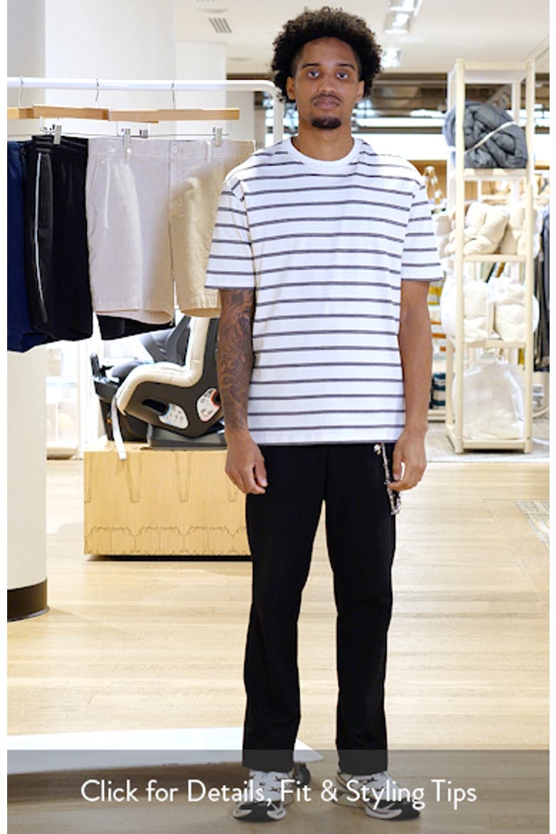 Stripe Loose Fit Cotton Blend T-Shirt video