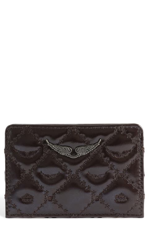 Pass Vintage Monogram Quilted Leather Card Case