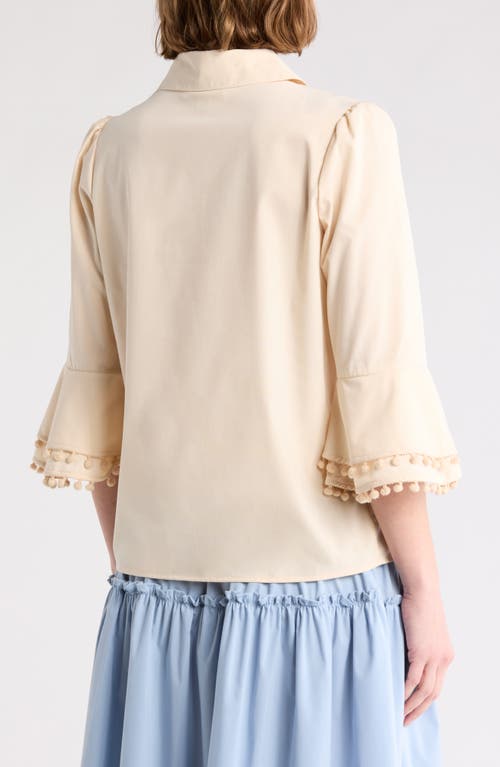 By Design Angel Button-up Shirt In Tapioca