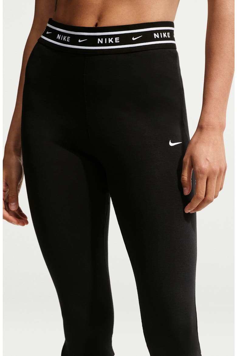 Crop Leggings, Alternate, color, BLACK/ BLACK/ WHITE