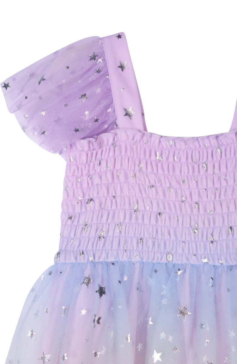 Zunie Kids' Foiled Star Mesh Dress, Alternate, color,