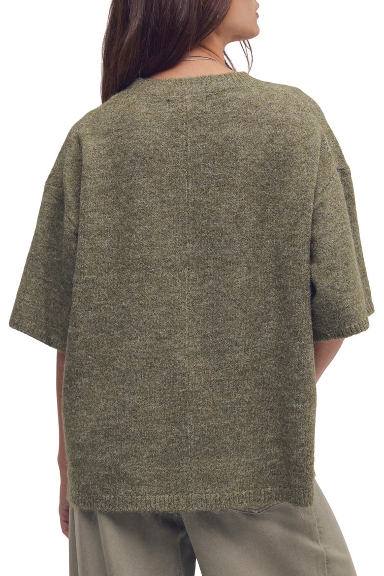 Margot Oversize Short Sleeve Sweater, Alternate, color, KALAMATA MELANGE