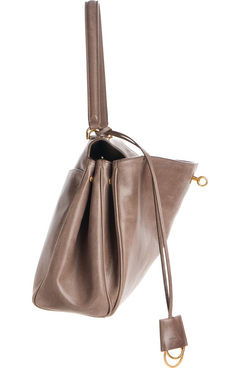 Balenciaga Small Rodeo Leather Top Handle Bag, Alternate, color, 5848 Dark Noix