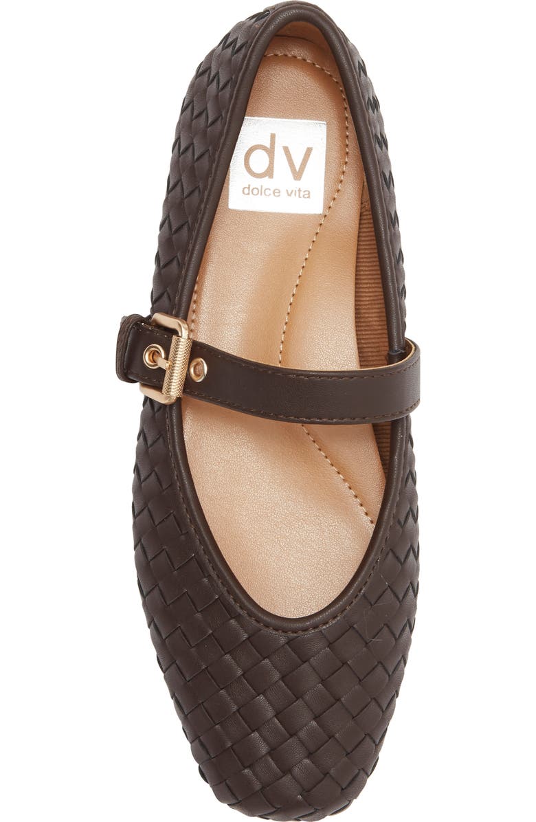 DV by Dolce Vita Mulaney Woven Mary Jane Flat, Alternate, color, Brown