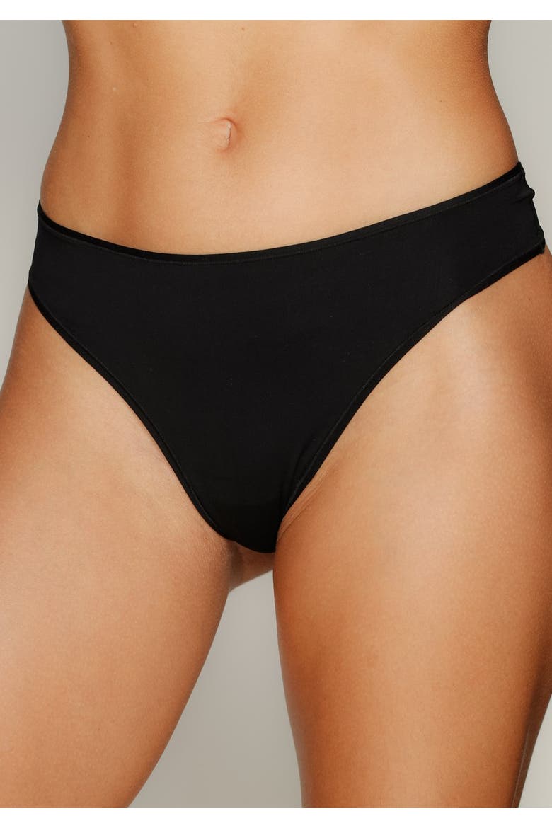 2 Pk Basic Thongs, Alternate, color, Black