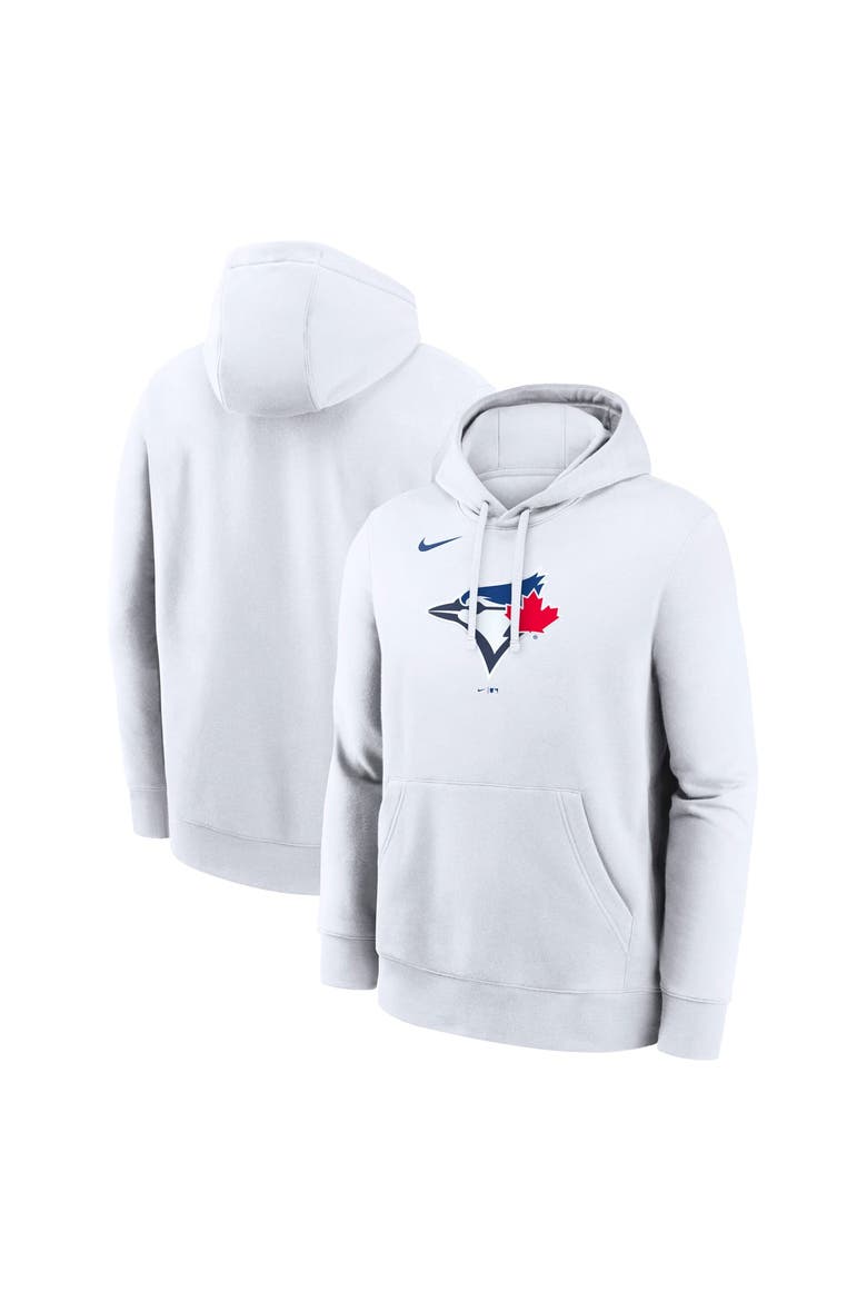 Men's Nike White Toronto Blue Jays Logo Club Hoodie, Main, color, White