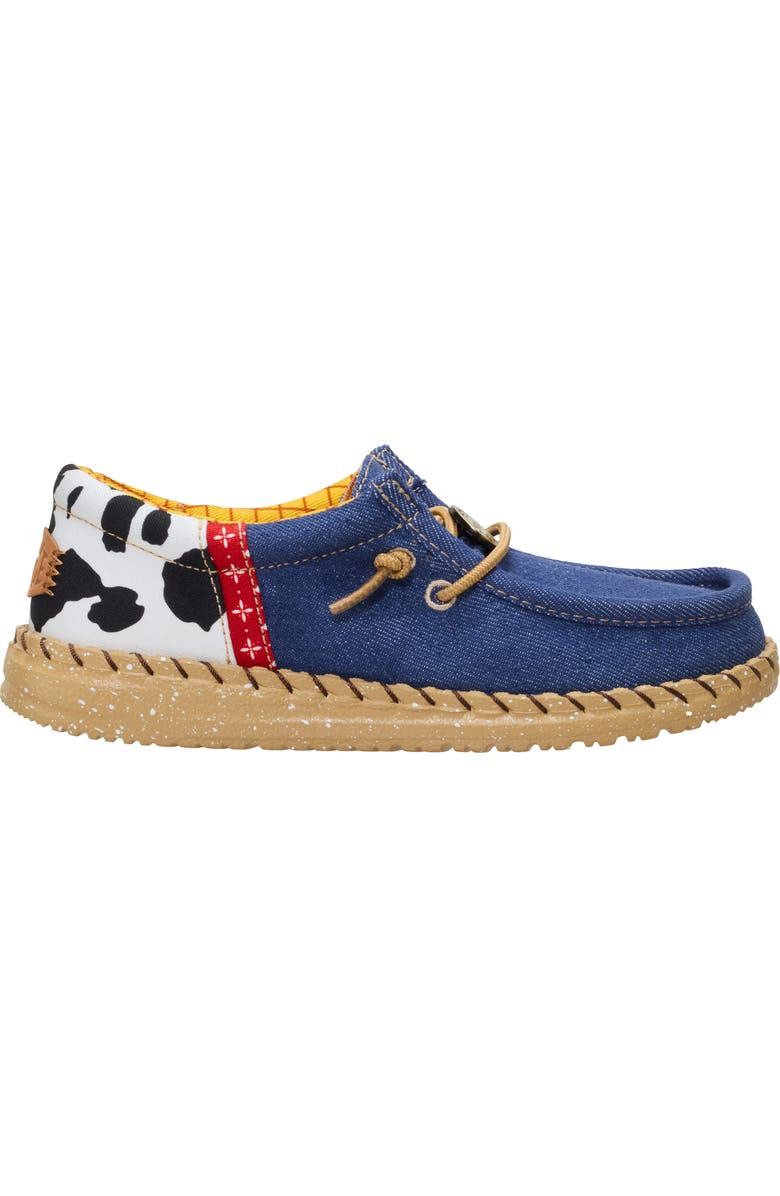 Hey Dude x Toy Story Wally Sheriff Woody Slip-On, Alternate, color, White/ Faded Denim