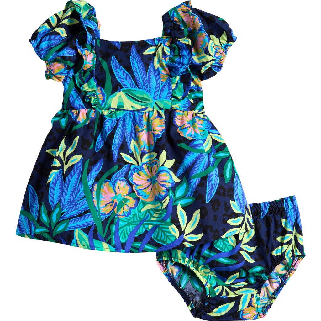 Lilly Pulitzer® Kelli Floral Puff Sleeve Cotton Dress & Bloomers in Multi The Hottest Spot