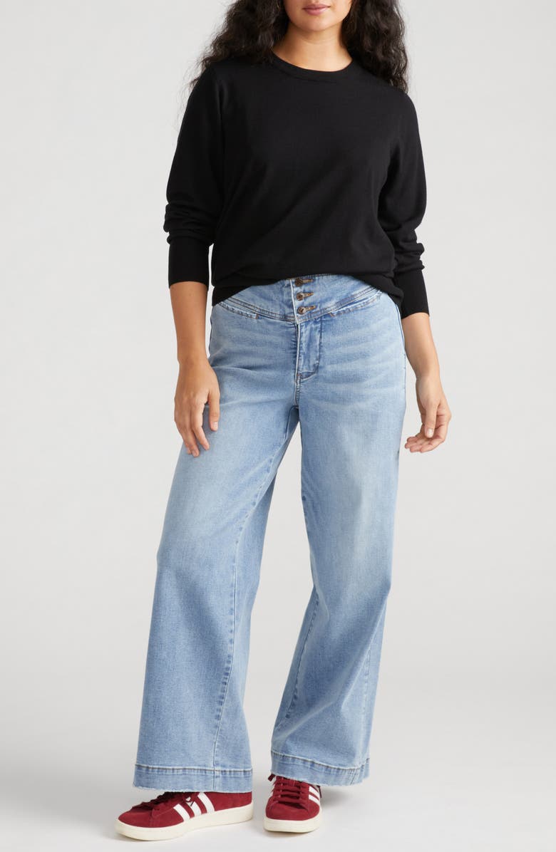 Universal Standard Crewneck Sweater, Alternate, color, Black