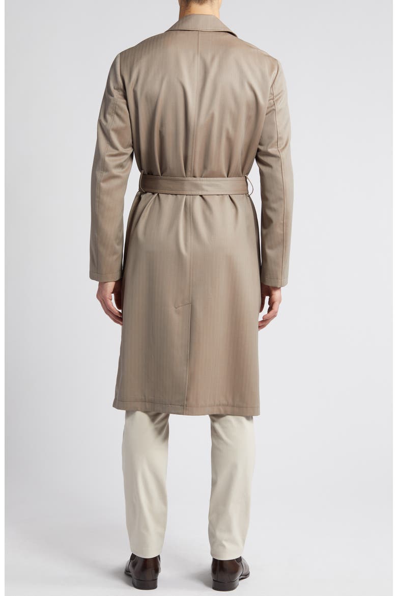 Water Repellent Wool Coat, Alternate, color, KHAKI HERRINGBONE