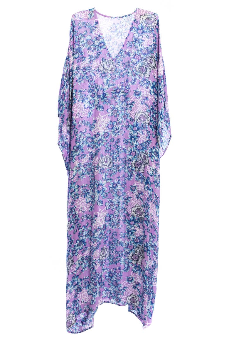 Floral Kaftan, Alternate, color, PURPLE