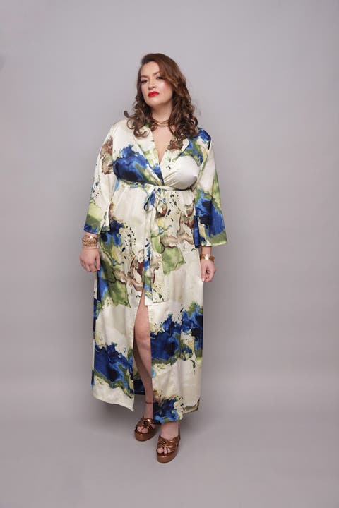Tido Plus Size Kimono Dress
