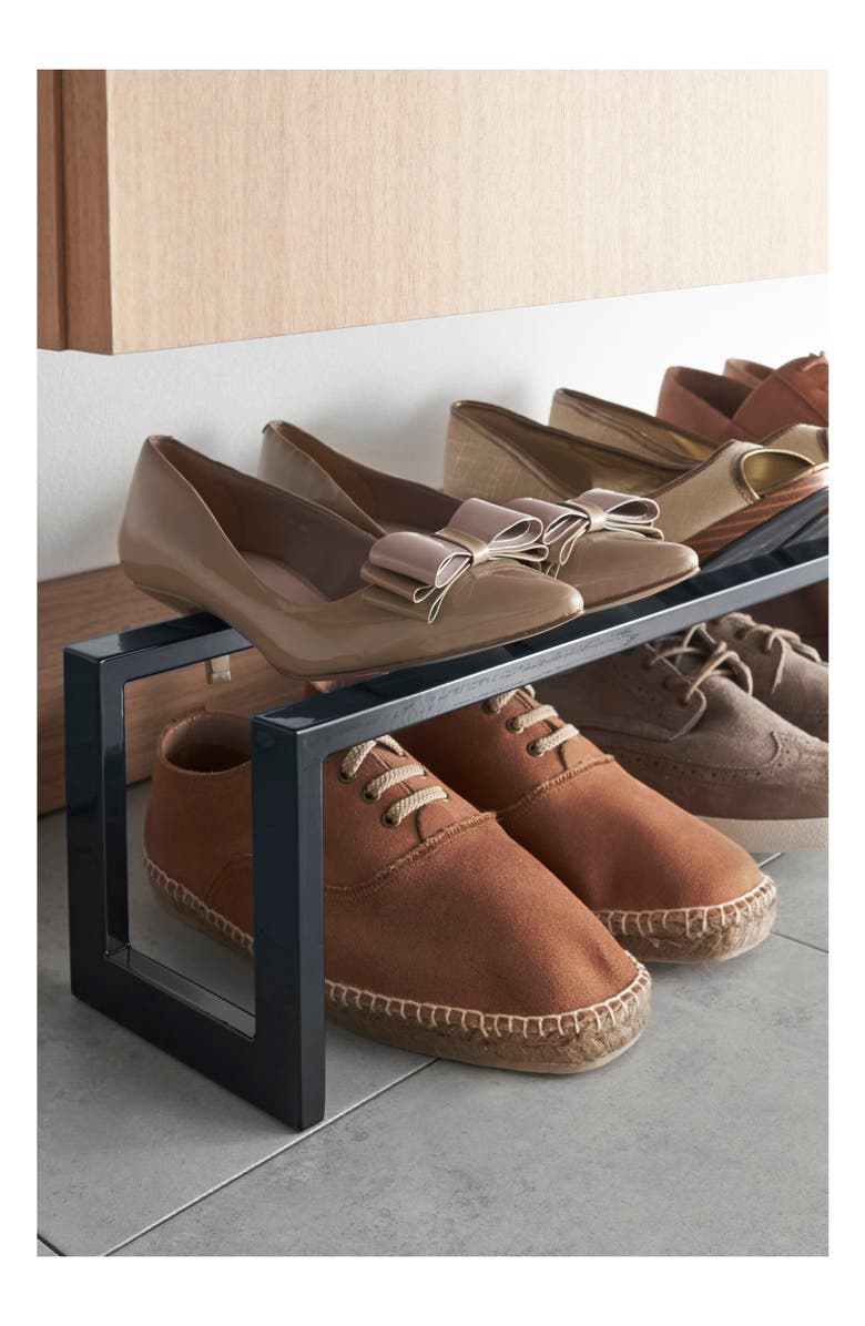 Yamazaki Adjustable Shoe Rack, Alternate, color, Black