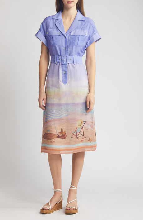 CIEBON Eilish Belted Midi Shirtdress