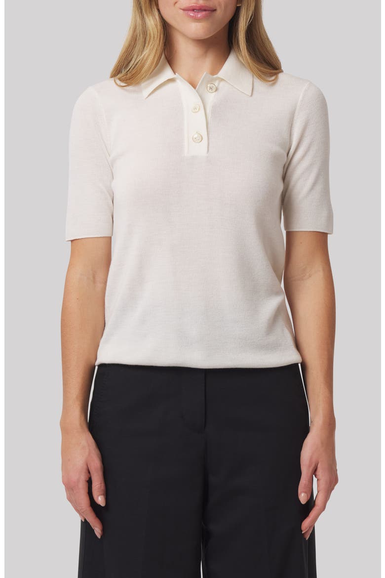 Danielle Wool Polo, Main, color, ANTIQUE WHITE
